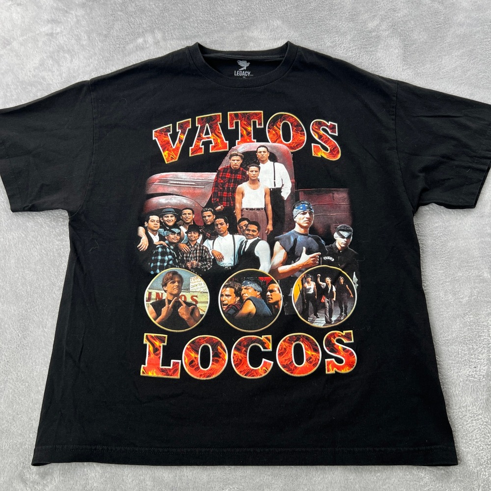Legacy Vatos Locos Blood In Blood Out Graphic T-Shirt 2XL Black Men Movie Tee